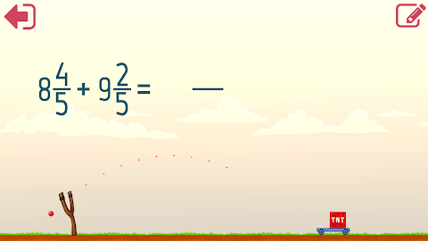 Fractions and mixed numbers screenshot