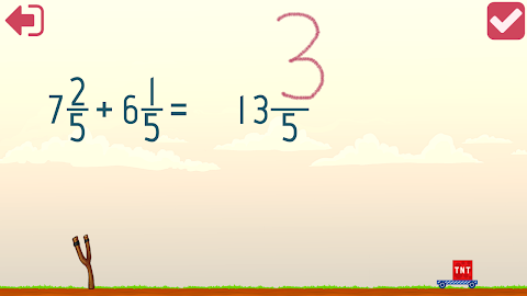 Fractions and mixed numbers screenshot