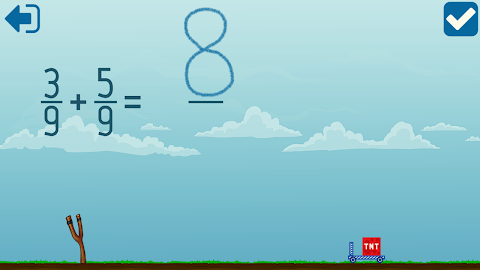 Adding Fractions Math Game screenshot