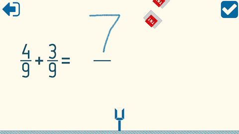 Adding Fractions Math Game screenshot