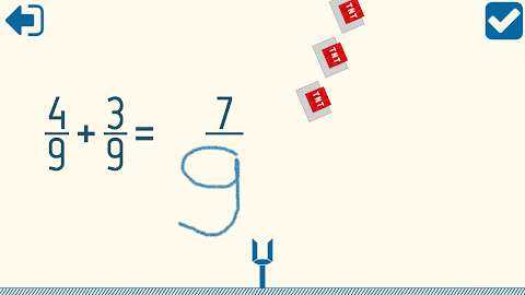 Adding Fractions Math Game screenshot