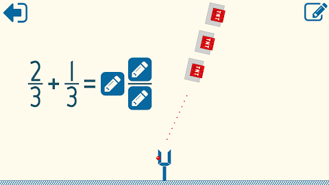 Adding Fractions Math Game screenshot