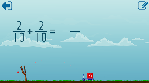Adding Fractions Math Game screenshot