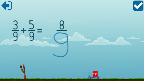Adding Fractions Math Game screenshot