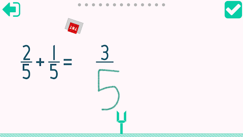Adding Fractions Math Trainer screenshot