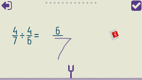 Dividing Fractions screenshot