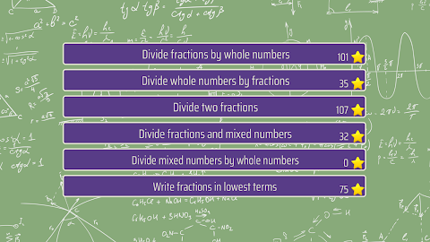 Dividing Fractions screenshot