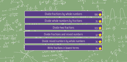 Dividing Fractions screenshot