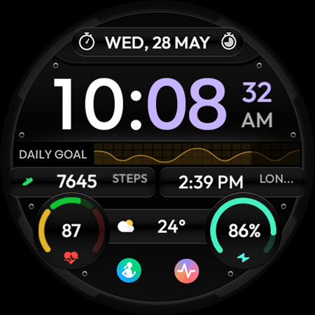 TVV Sport 8 Digital Watch Face screenshot