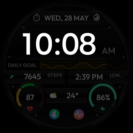 TVV Sport 8 Digital Watch Face screenshot