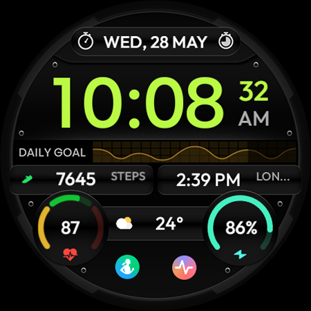 TVV Sport 8 Digital Watch Face screenshot