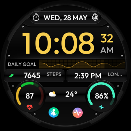 TVV Sport 8 Digital Watch Face screenshot