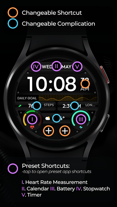 TVV Sport 8 Digital Watch Face screenshot