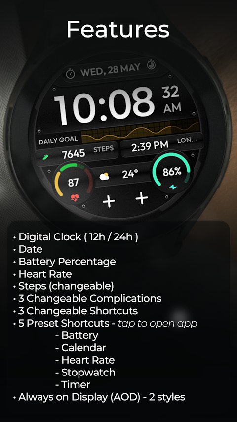 TVV Sport 8 Digital Watch Face screenshot