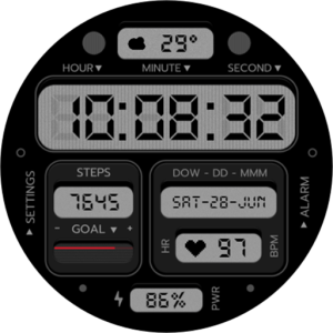 TVV Classic Digital Watch Face