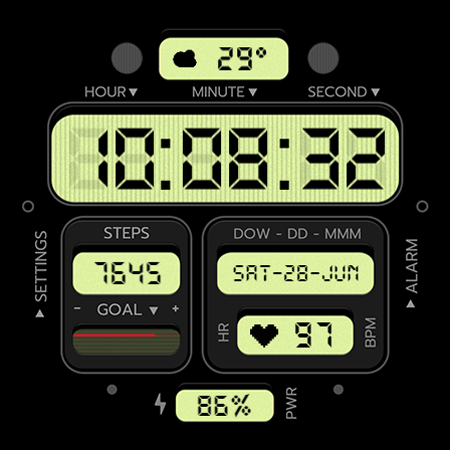 TVV Classic Digital Watch Face screenshot