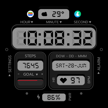 TVV Classic Digital Watch Face screenshot