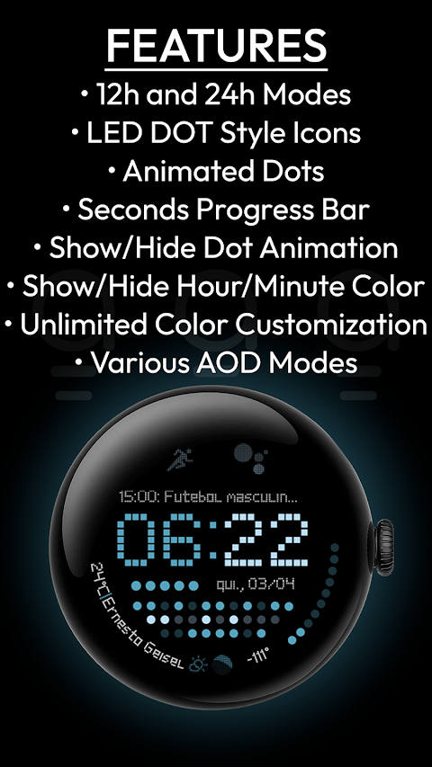 AD Nothing Dots – Watch Face screenshot
