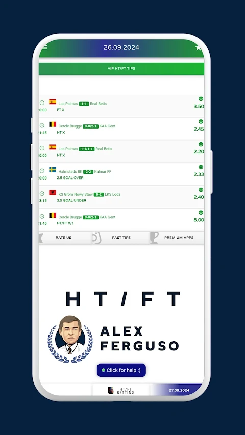 Alex Ferguso VIP HT/FT Tips screenshot