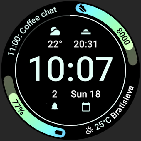 Athlete 2: Watch face screenshot