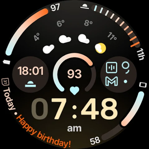 Circle Dashboard Watch Face screenshot