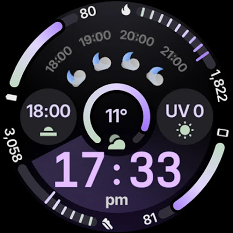 Circle Dashboard Watch Face screenshot