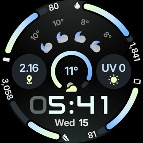 Circle Dashboard Watch Face screenshot