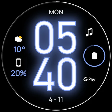 Glow Digital: Watch face screenshot