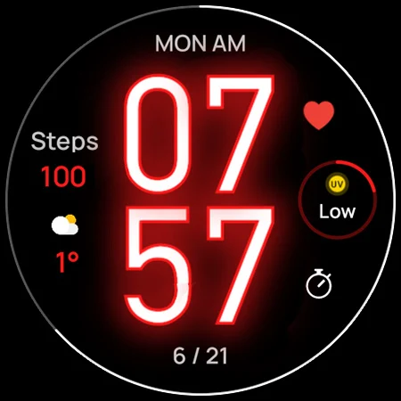 Glow Digital: Watch face screenshot
