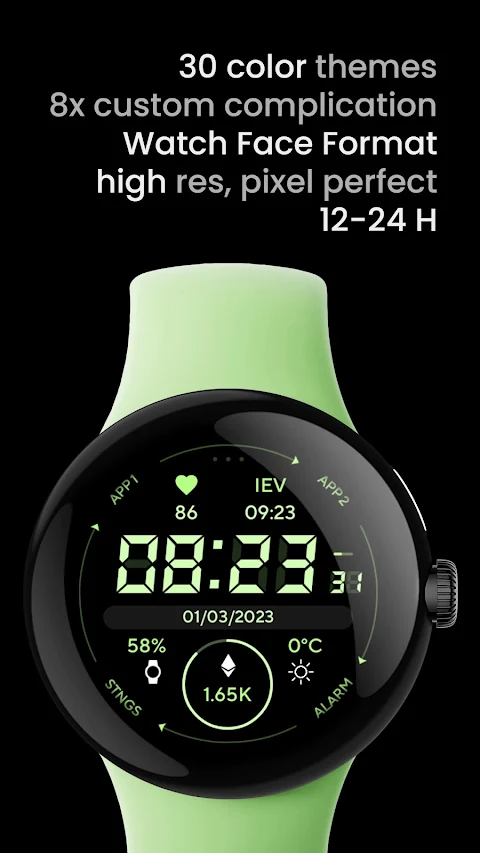 Marine Digital: Watch face screenshot