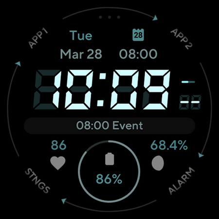 Marine Digital: Watch face screenshot
