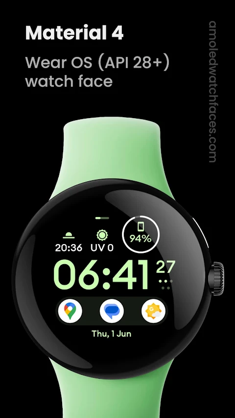 Material 4: Watch face screenshot