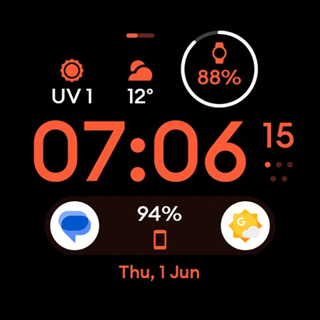 Material 4: Watch face screenshot