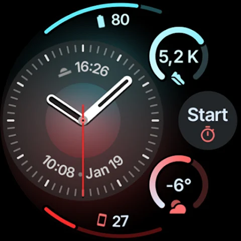 Pixel Analog 2 Watch Face screenshot
