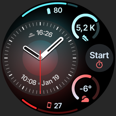 Pixel Analog 2 Watch Face screenshot