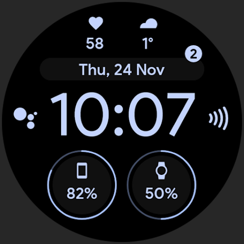 Pixel OLED: Watch face screenshot