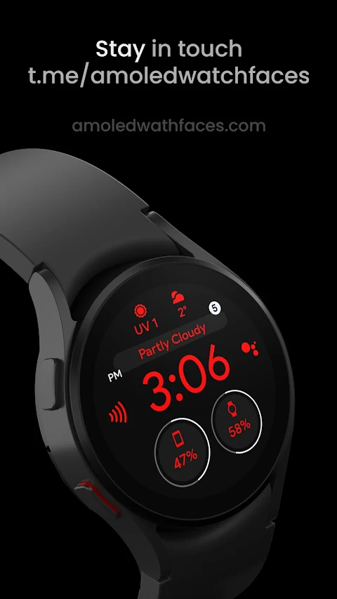 Pixel OLED: Watch face screenshot