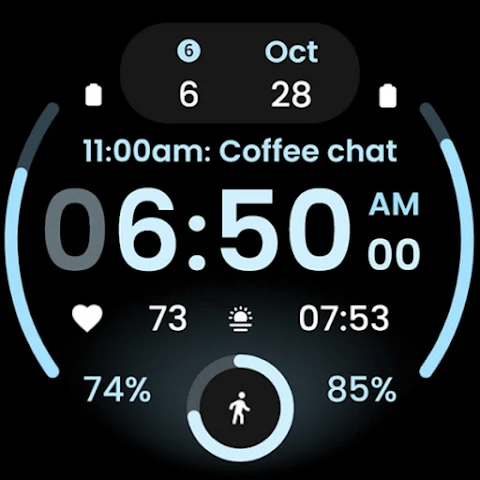 React 2: Watch face screenshot