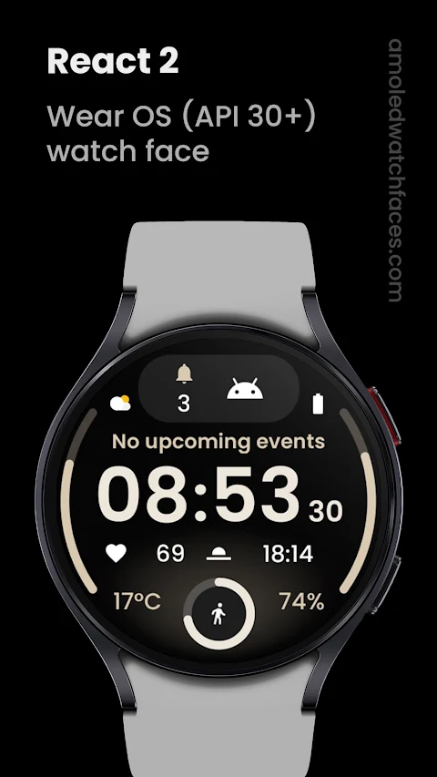 React 2: Watch face screenshot