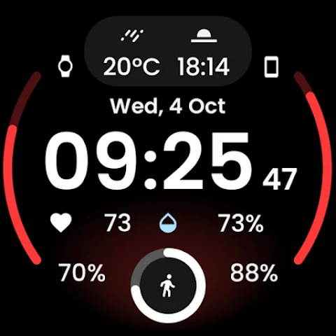React 2: Watch face screenshot