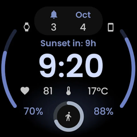 React 2: Watch face screenshot