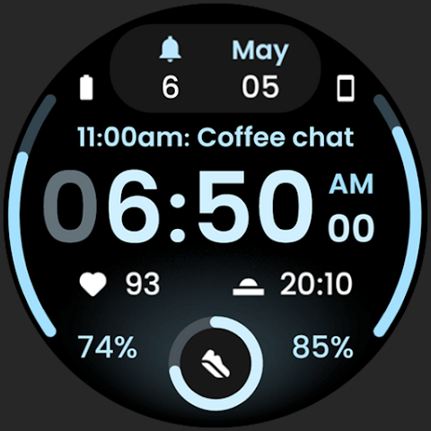 React 2: Watch face screenshot