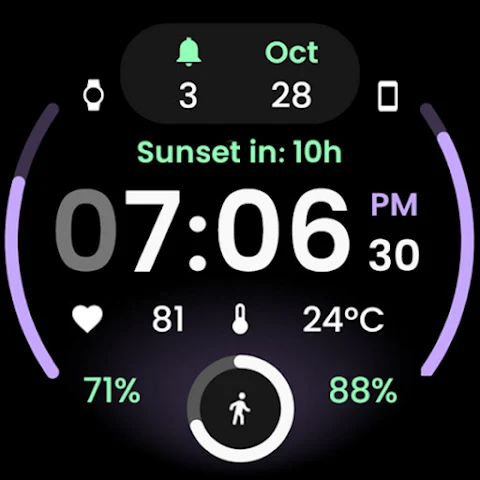 React 2: Watch face screenshot
