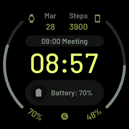 React: Watch face screenshot
