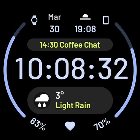 React: Watch face screenshot