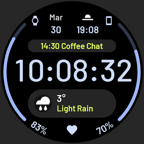 React: Watch face screenshot