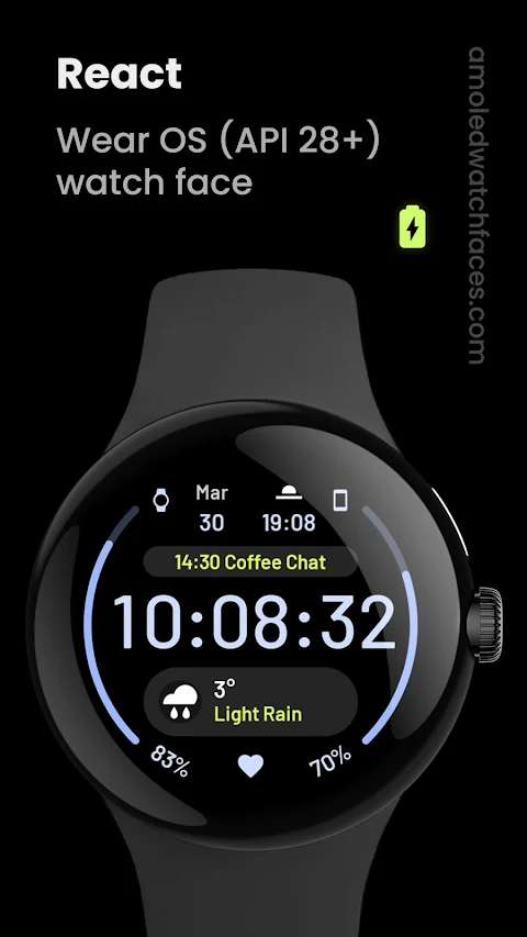 React: Watch face screenshot