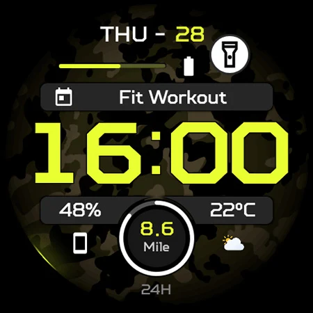 TACT Q: Watch face screenshot