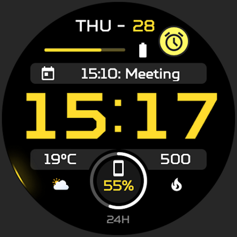 TACT Q: Watch face screenshot