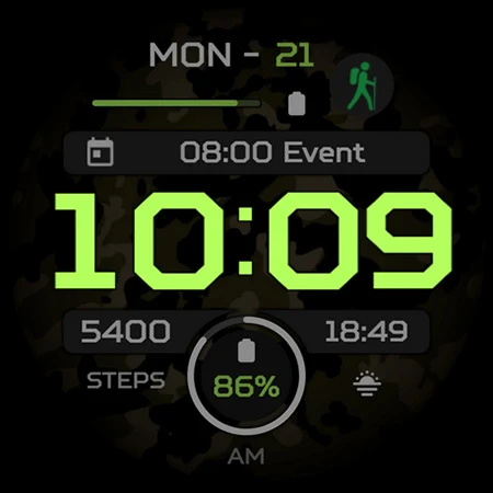 TACT Q: Watch face screenshot